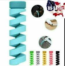 8pc Universal Twist Spiral Cable Protector Saver Cover For all Mobile Cell Phone