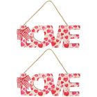  2 Pieces Ornamente Valentinstag Liste Liebevolle Raumdekoration Rose