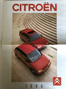 Citroen AX BX CX All Models Brochure 1988 Large Fold Out Style - Picture 1 of 5