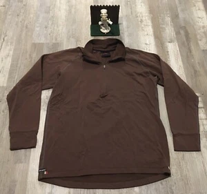 Aigle Actimum Men's 1/4 Zip Performance Layer Light Core Pullover XL Brown - Picture 1 of 7