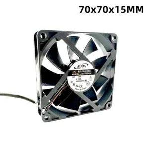 7015 70MM 70x70x15mm Cooling Fan ADDA AD0712HX 12V 0.35A With 3Wires - Afbeelding 1 van 9