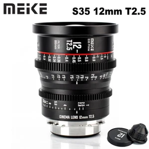 Meike S35 Prime 12mm T2.5 Manual Focus Cinema Lens for Canon EF/PL-Mount Cameras - Picture 1 of 7