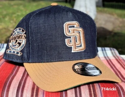 San Diego Padres 25th Anniversary Adjustable Snapback Hat New Era 9FORTY MLB - Image 1 of 4
