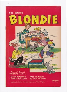 BLONDIE [1961 VG+] NY STATE DEPT. OF MENTAL HYGIENE GIVEAWAY! - Picture 1 of 2