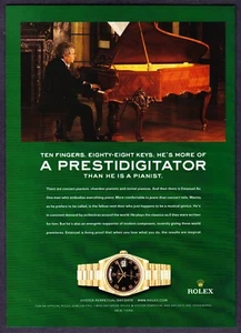 2004 Pianist Emanuel Ax & Rolex Oyster día-fecha reloj foto promoción anuncio impreso - Imagen 1 de 1