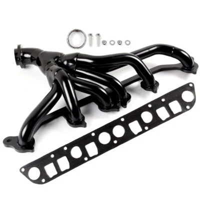 BLACK HEADER EXHAUST FOR 1991-1999 JEEP WRANGLER CHEROKEE 4.0L YJ TJ XJ 6CYL - Image 1 of 3