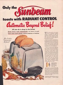 1951 Printanzeige Sunbeam Radiant Control automatischer Toaster Sunbeam Corp. - Bild 1 von 1