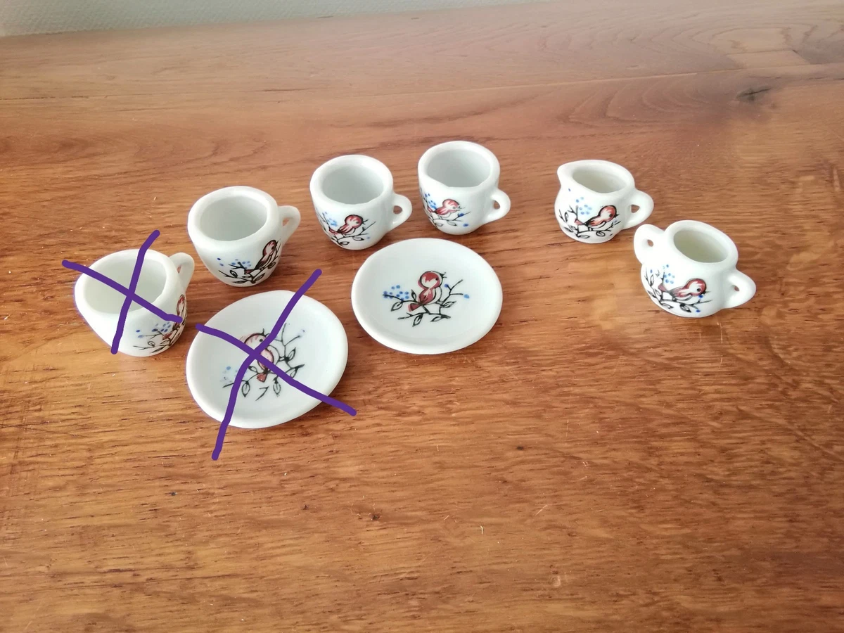 Melody Jane Puppenhaus Geschirr-Set „China Butter“ – Blaues & Weißes Miniatur-Geschirr Im Maßstab 1:12