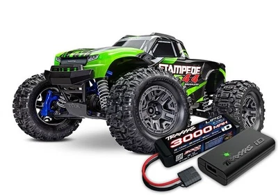 TRAXXAS 67154-4 Stampede 4x4 BL-2S grün 1/10 MT RTR BL-2S HD inkl. Akku Lader - Bild 1 von 2