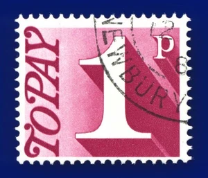 SG D78 1971 1p púrpura rojizo profundo fino usado Newbury Atus - Imagen 1 de 1