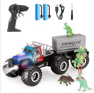 Remote Control Car with Dinosaur Toys, Transform from 4 to 6 Wheels, 19 KM/ H 2. - Picture 1 of 5