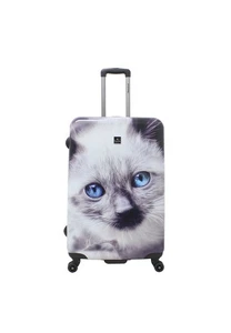 Saxoline Hartschalenkoffer / Trolley / Reisekoffer - 78 cm (Large) - Weißer Katz - Bild 1 von 5