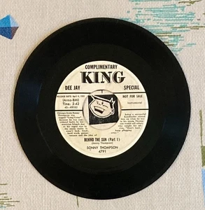Sonny Thompson 45 Behind the Sun Parts 1 & 2 1955 Promo VG - Foto 1 di 2