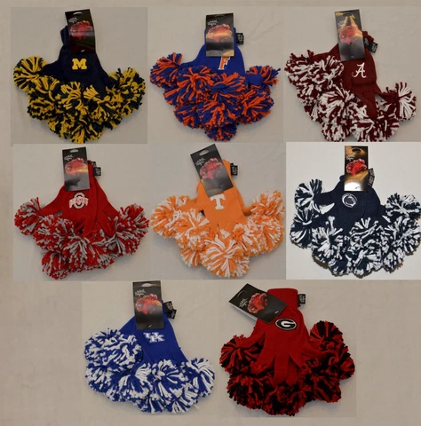 NEW NCAA Spirit Fingerz Pom Pom Gloves Cover