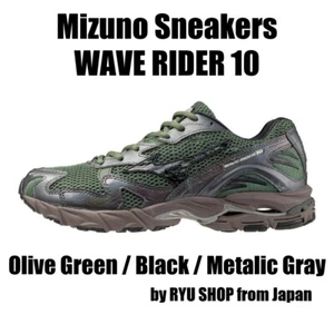 Mizuno Sneakers WAVE RIDER 10 D1GA243109 Olive Green / Black / Metalic Gray - Picture 1 of 10