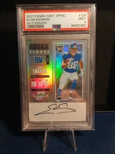 2017 Contenders Optic Evan Engram Rookie Auto Silver PSA 9 Denver Broncos - Picture 1 of 2