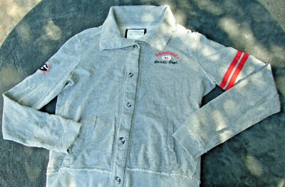 Women's Georgia Bulldogs Fleece Sweat Jacket Embroidered L Lrg 40" Distressed WB - Image 1 of 4