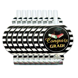 6 Graduation Party Blower Grads Celebration Gift Bag Filler Loot Bag Blowout - Picture 1 of 7