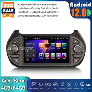 8-Core Android 13 Autoradio DAB+ GPS 4G Fiat Fiorino Citroen Nemo Peugeot Bipper - Bild 1 von 19