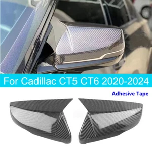 For Cadillac CT5 CT6 2020-2024 Rearview Side Mirror Cover Wing Cap Trim Add on - Picture 1 of 9