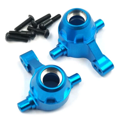 NEW Yeah Racing TATT-037BU Alum Front Steering Knuckle Set Blue : Tamiya TT-01/ - Image 1 of 2
