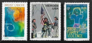 EE. UU., #B1-B3 1998-2003 números semipostales, 3 V, montado sin montar o nunca montado - Imagen 1 de 1