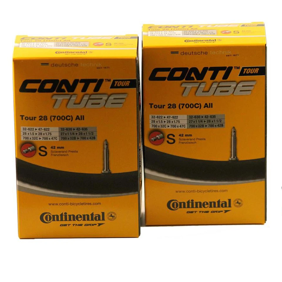 2x Continental Fahrrad Schlauch 27/28x1 1/4-1.75" 32/47-622/635 Sclaverand 42mm