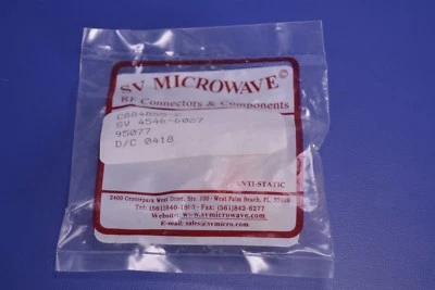 Conector de montaje en panel de mampara SV Microondas RF TNC P/N: 4546-6027 Foto 1 de 4