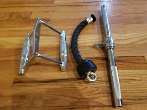 *LOT of 3* HOME GYM Machine ATTACHMENTS Rope Pull Down, Straight Bar, D Row Pull