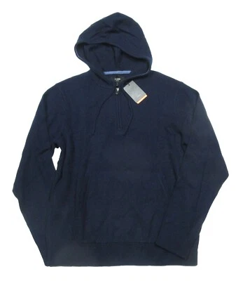 Jack Spade Men's Navy Washable Cashmere 1/2 Zip Pullover Hooded Sweater $348 - Image 1 of 3