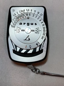 Argus L3 Light Meter Leather Case and Chain Vintage Working Photography - Picture 1 of 3