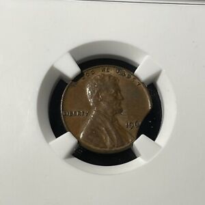 196X 1C 10% CURVED CLIP NGC MINT ERROR AU 55 BN LINCOLN PENNY