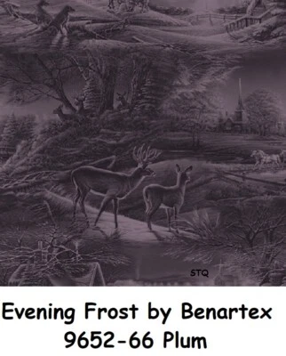 Evening Frost Collection cotton quilt fabric BTY Benartex Scenic Toile 9652-66  - Image 1 of 4