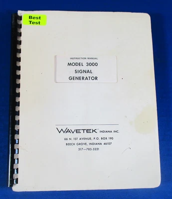 Generador de Señal Wavetek Modelo 3000 Manual de Instrucciones Original Buen Estado Foto 1 de 4