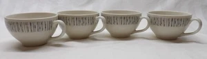 Juego de 4 tazas planas "Jackstraws" Syracuse China sin preocupaciones - Imagen 1 de 4