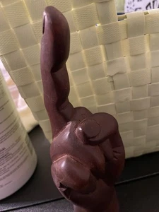Vintage Hand Carved Wood Middle Finger 8”. Looks Like A ladies hand. - Picture 1 of 5