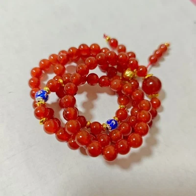 Collar pulsera multi vuelta cuentas ágata tradicional chino, collar regalo Foto 1 de 4