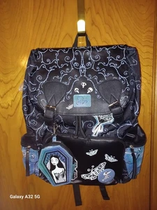 WB Corpse Bride Varsity Rucksack Backpack and Coin Purse New /w Tags Bioworld - Picture 1 of 8