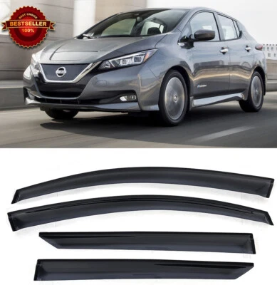 Visera de ventana delantera trasera ventilación solar lluvia protector contra viento sombra para Nissan Leaf 18-Up Foto 1 de 4
