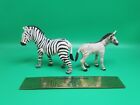 Zebra & Foal Lot Safari Ltd. Adult & Vintage Aaa Baby Wild Animal Toy Figure Set