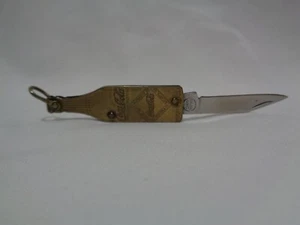 Old Remington UMC Brass Coca Cola Advertising Folding Fruit Knife Key Fob - Picture 1 of 11