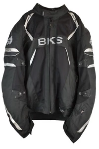 BKS MEns Textile Padded biker Zip Up Motorcycle Jacket Size 2XL Tourer Street - Picture 1 of 10