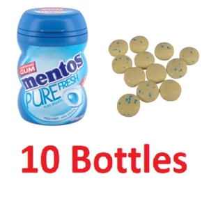 Mentos Gum Bulk Mint | Mentos Pure Fresh Chewing Gum | 10 Small Jars - Picture 1 of 5