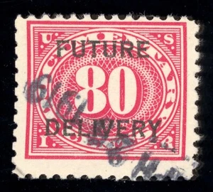 US Scott RC9 Used 80c Carmine Rose Future Delivery Lot Z006 bhmstamps - Picture 1 of 2