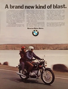 1971 Color BMW 750 Motorcycle print ad - Picture 1 of 1