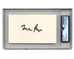 Godfather Writer MARIO PUZO Gorgeous Signed Cut PSA Auto - Picture 1 of 2