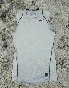 Nike Pro Compression Shirt Herren Small grau Swoosh Dri-Fit Performance ärmellos - Bild 1 von 18
