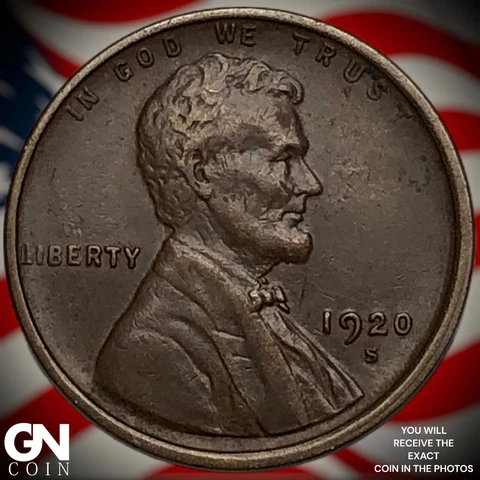 1920 S Lincoln Cent Wheat Penny  Q7070 Cover
