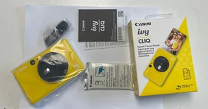 Canon Ivy CLIQ Instant Camera Printer + 20 Sheets Photo Paper, Bumblebee Yellow - Afbeelding 1 van 1