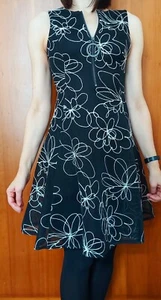 DKNY dress UK size 6, fits as size 8, black/white, never worn, tags attached. - Picture 1 of 4